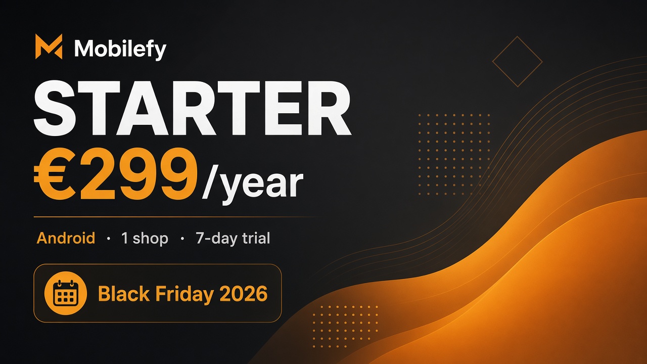 Mobilefy Starter Black Friday offer — €299 per year